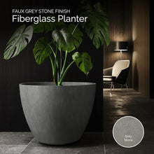 COSAPOTS Lupo Tapered Indoor/Outdoor Planter, 20x15in Grey Stone