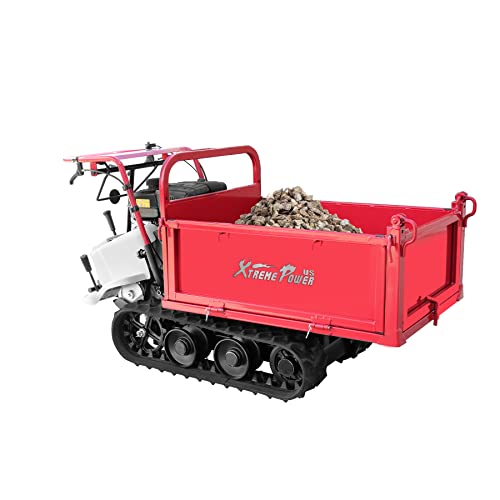 XtremepowerUS 7HP Motorized Track Wheel Barrow Red/Black
