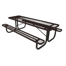 COATEDOUTDOORFURNITURE 8Ft Rect Picnic Table, Expanded, Brown