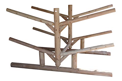 Log Kayak Rack 4 Canoe + 2 Kayak Rack Canyon Brown