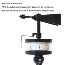 Handheld Anemometer, Wind Speed and Direction Weather Station, with LCD Display and 16-Position Dial Wind Vane, USB Data Output, for Meteorology