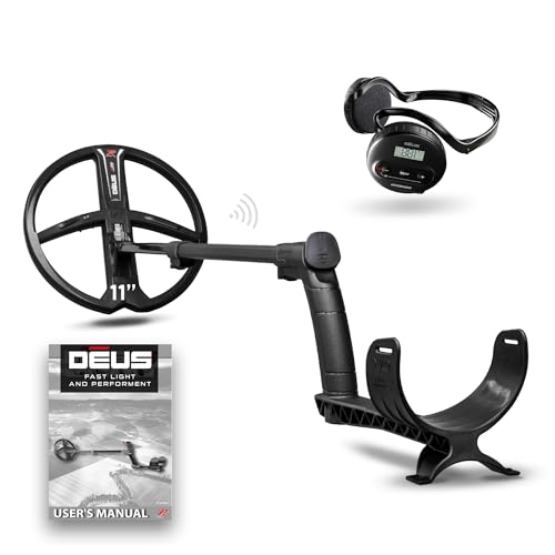 XP Metal Detectors Deus - Weatherproof and Fully Wireless, Ideal for Treasure and relic Hunting - 11" X35 Coil (35 Frequencies), Wireless WS4 Headphones and S-Telescopic Lite Stem (DEUS28X35WS4US)