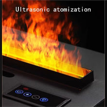 Atomized Fireplace Fireplace with LED Realistic Flame Touch Remote Control Recessed Fireplace Ultra Thin Household(Medium)