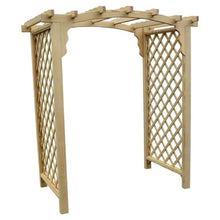 Keystone Amish Co. Newberry Pressure Treated Pine Garden Arbor, Heavy Duty Outdoor Archway Trellis, Amish Crafted, Made in USA, 5-Foot, Unfinished