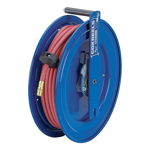 Coxreels SL17L-M325 Spring Rewind Hose Reel for air/water/oil: 3/8" I.D., 25' hose capacity, 3000 PSI, left mount, medium pressure, less hose
