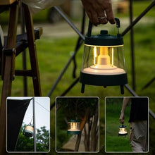 GLOWZE Portable Table LightCamping Lamp with Tripod 8000mAh Battery, 10 Dimmable Modes, IP65 Waterproof for Office Camp