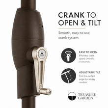 Treasure Garden 11ft Double Wind Vent Patio Umbrella – Outdoor Market Umbrella – Deluxe Auto-Tilt – Bronze Aluminum Frame (Sunbrella, Heather Beige)