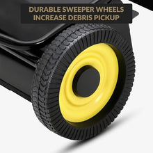 Takywep 44 Inch Heavy Duty Tow Behind Lawn Sweeper, Large Capacity 26 Cubic Feet, Adjustable Height Pull Behind Leaf and Grass Collector, Easy Dump Rope for Lawn Tractors and ATVs