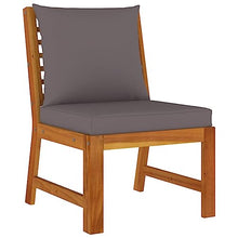 LKJVFCPW 5 Piece Patio Dining Set with Cushions, Solid Acacia Wood Outdoor Furniture for Garden, Terrace and Backyard, Rustic Brown