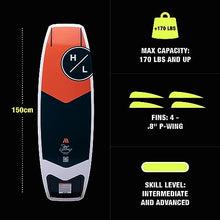 Hyperlite Murray Wakeboard with Open-Toe Adjustable Team Bindings Wakeboard Package Black/Orange