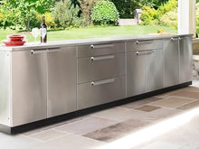 NewAge Products Classic Series 5PC Stainless Steel Modular Outdoor Kitchen Set with 40" Performance Grill LP - 24" D x 145.25" W x 35.5" H