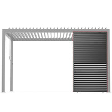 Kaimei Aluminum Louver Grille for Pergola Shade 1/3 Coverage 13FT Black
