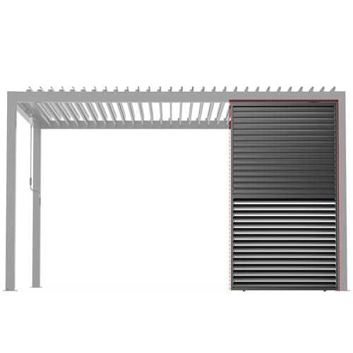 Kaimei Aluminum Louver Grille for Pergola Shade 1/3 Coverage 13FT Black