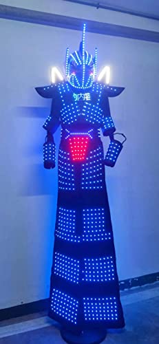 Gracecolorlife LED Light Stilts Walker Robot Suit Black (L)