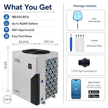 GRAT 140,000 BTU Full Inverter Swimming Pool Heat Pump 42,000 Gallons