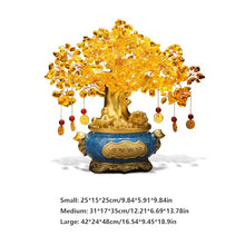 YXIANG56Q Office Desk Decor Natural Citrine Gemstone Crystal Bonsai Tree of Life Large Feng Shui Money Chakra Tree for Wealth/Fortune and Luck Desk Decorations(Large)
