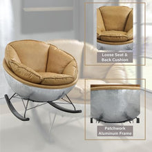 Oosofi Top Grain Leather Rocking Chair