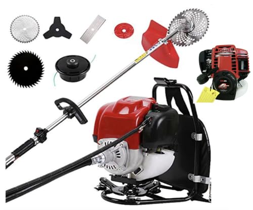GX35 Backpack 4 Strokes 7 in 1 Brush Cutter Grass Gasoline Hedge Trimmer Lawn Mower Weed Wacker