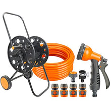 JTYMZYY Garden Hose Reel Cart with Hose Wheels, Garden Watering/Planting/Outdoor Garden Lawn Watering Cart (50M Hose) (50M Hose)
