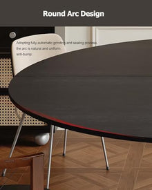 HAIXHX Black Foldable Round Table Top Extender, Large Universal 47.2"-94.5" Diameter Circle Wooden Table Top, Replace Table Top, No Legs, Load Capacity 300 kg/661 lbs(Diameter 59.1"/150cm)