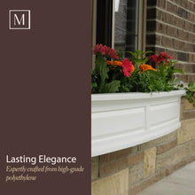 Mayne Newhaven 72in Self-Watering Rectangular Window Box Planter, Black
