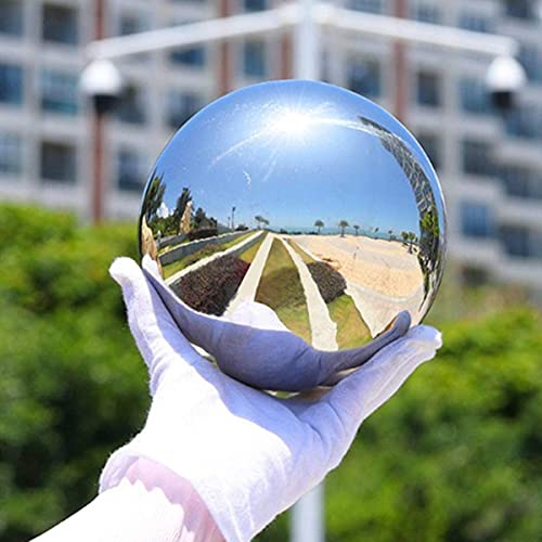 VRFTGHYJU Mirror Finish Gazing Ball - Floating Reflective Garden Ornament, Decorative Sphere for Garden, Home & Outdoor Water Feature Decorations(150mm)