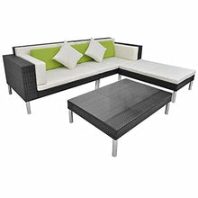 Xinxinxiang 4 Piece Patio Set with Cushions Black