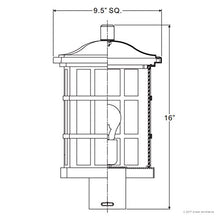 Urban Ambiance Luxury Craftsman Outdoor Post Light, Medium Size: 16.5" H x 9.5" W, with Tudor Style Elements, Highly-Detailed Design, Oil Rubbed Parisian Bronze Finish and Water Glass, UQL1247