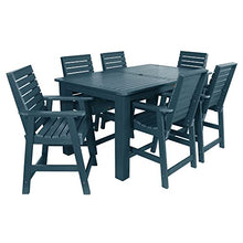 Highwood Weatherly 7pc Rectangular Counter Height Dining Set 72" x 42" Federal Blue