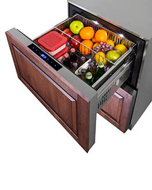 Summit 24” Two Drawer Refrigerator-Freezer, 3.32 cu.ft.Capacity, ADA Compliant, Stainless Steel, Panel Ready Capable*- ADRF244CSS (*Panels not include)