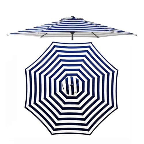 RJYYYDS Large Umbrella Parasol Garden Parasol Replacement Canopy for 8 Ribs,Outdoorumbrella Top,Uv Protection Waterproof,Patio Umbrella Replacement Cover,Blue-300Cm/10Ft,Blue-300cm/10ft