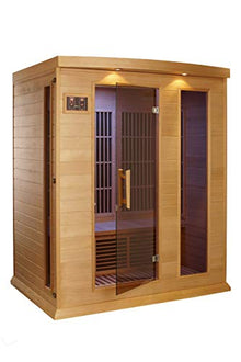 DYNAMIC SAUNAS Maxxus 3 Per Low EMF FAR Infrared Carbon Canadian Hemlock Sauna