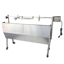 Banfluxion 110V 46'' Rotisserie Grill Roaster 15W Stainless Steel Electric Spit Roaster Charcoal or Wood BBQ Grill Roasting Machine for Roasted Pig, Lamb and Chicken 4 Revolutions Per Minute