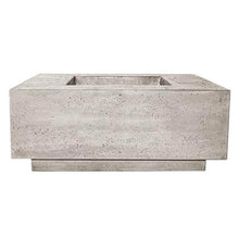 Lakeview Outdoor Designs Cascata Bay 42 Inch Square GFRC Concrete Natural Gas Fire Pit Table in Natural