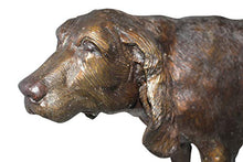 Nifao Hound Dog, Lifelike Animal Medium Bronze Statue, 38"L x 12"W x 26"H
