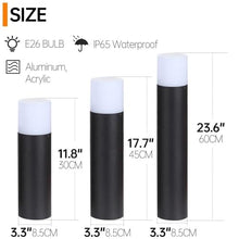 Outdoor Wall Lights Modern Landscape Lights Exterior Aluminum Waterproof Pathway Light With Acrylic Shade Outdoor Bollard Lighting Fixture for Driveway Lawn Garden Yard Decoration Waterproof Pillar La