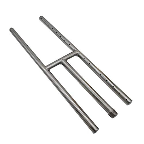 Rsmmpqa Stainless Steel 24" x 6" Fire Pit and Fireplace H Burner for Propane Outdoor Gas Fireplaces