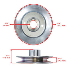 Universal Mower Deck Spindle and Pulley Kit - 6-Piece Set Replacement for Part #461950 Compatible with Most Zero-Turn Mowers