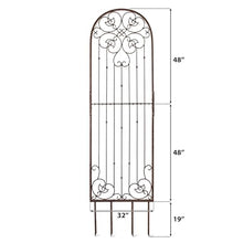 H Potter 8 Ft Tall Garden Trellis – Heavy Duty Iron Scroll Metal Privacy Screen for Climbing Roses, Clematis & Ivy – 96” H x 32” W Weather Resistant Outdoor Wall Decor