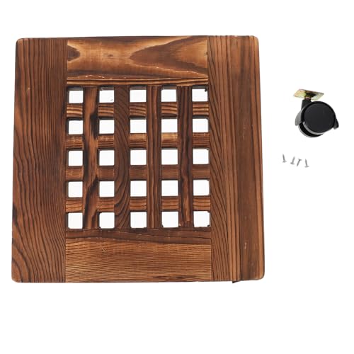 YYBOES 1pc Flower Pot Tray Plant Pots Indoor Square Tray Flower Pots Outdoor Flowers Plants Exterior Round Wooden Trays Coaster Holder Bottom Bracket Hollow Plastic