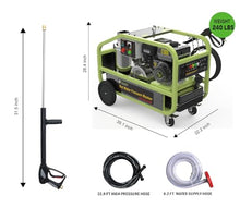 Green-Power America 3500 PSI 3 GPM Gas Hot Water Pressure Washer, Electric Start, Commercial Grade Portable Gasoline Engine, 49-State Compliant