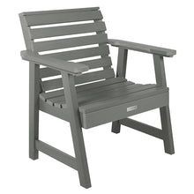 highwood AD-KITCHGW2-CGE Weatherly 2 Garden Chairs with 1 Square Side Table, 3-Piece Set, Coastal Teak