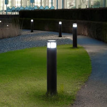 KISAD Waterproof Pillar Lamp Modern Landscape Lights LED Path Bollard Lighting Fixture with Acrylic Shade Outdoor Aluminum Landscape Path Light for Lawn Patio Driveway Garden Decor