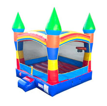 Pogo Bounce House Crossover Deluxe Rainbow Castle Inflatable 13x12x14.5 ft