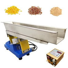 Yokoma Mini Vibrating Feeder Conveyor Electromagnetic Powder Shaking Feeding Machine for Powder Granular Materials Stainless Steel 110V/220V