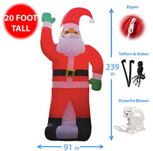 20 FT Christmas Inflatable Santa Claus