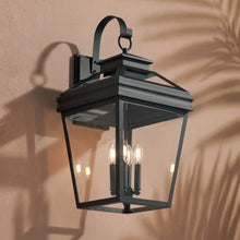 Stratton Street 27" Black Traditional Outdoor Lantern Wall Light Fixture