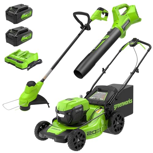 Greenworks 48V (24V x 2) 20in Mower/Blower/Trimmer Kit/ Battery Kit
