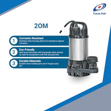 Tsurumi Pump 2OM | Submersible Pond Pump/Waterfall Pump | 1/5 HP, 115V, 1.5 in Discharge | Energy-efficient submersible water pump for ponds, waterfalls, and water gardens. | 31 GPM / 1870 GPH