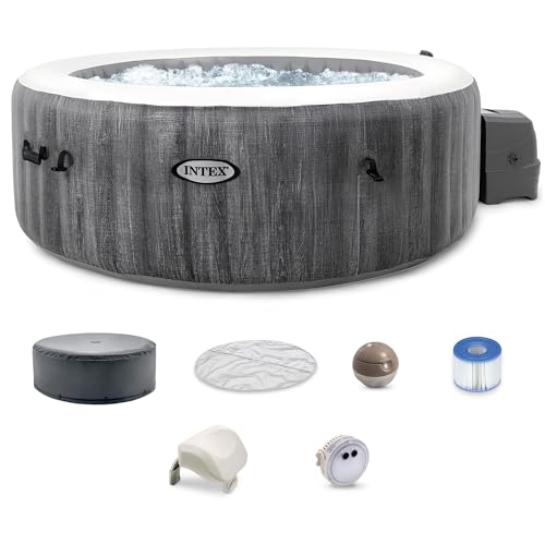 INTEX PureSpa 4 Person Inflatable Hot Tub with Energy-Efficient Spa Cover